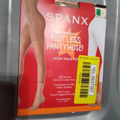 Spanx-Size A Footless Pantyhose-Women's Power Capri-Nude-High Waisted (Open Box)